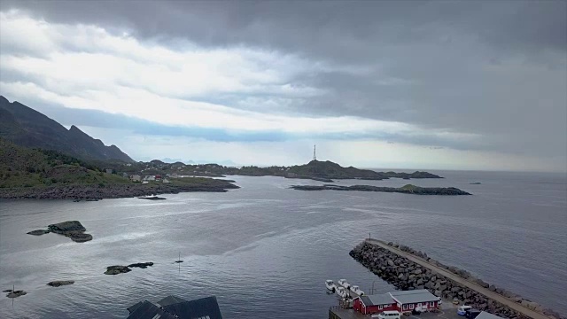 罗浮敦海岸鸟瞰图视频素材