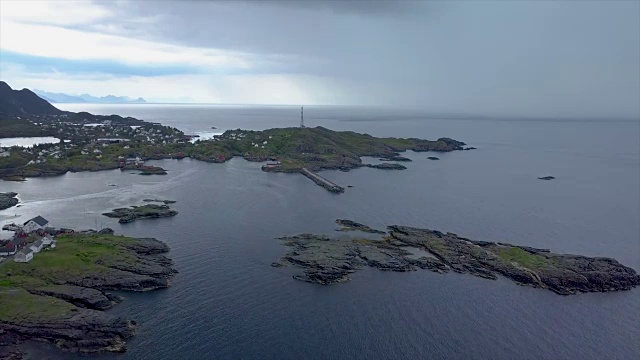 罗浮敦海岸鸟瞰图视频素材