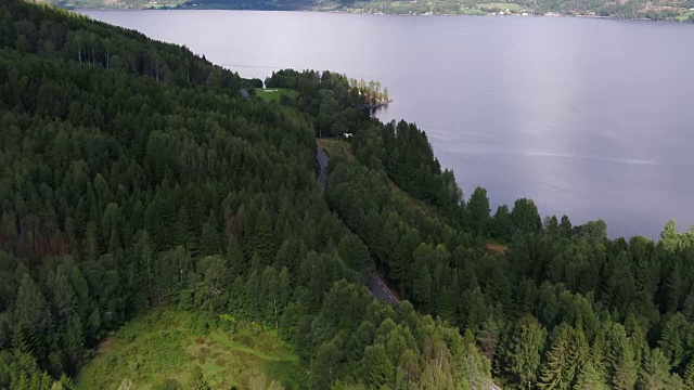 挪威森林与峡湾的背景视频素材