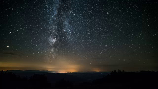 银河和星空中的星星时光流逝视频素材