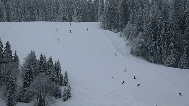 希尔伯维森滑雪缆车，费尔德伯格垭口，南黑森林，施瓦兹瓦尔德，德国，德国，欧洲视频素材