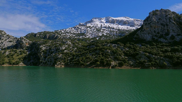 高格布劳水库，Tramuntana山，马略卡岛，巴利阿里群岛，西班牙，地中海，欧洲视频素材