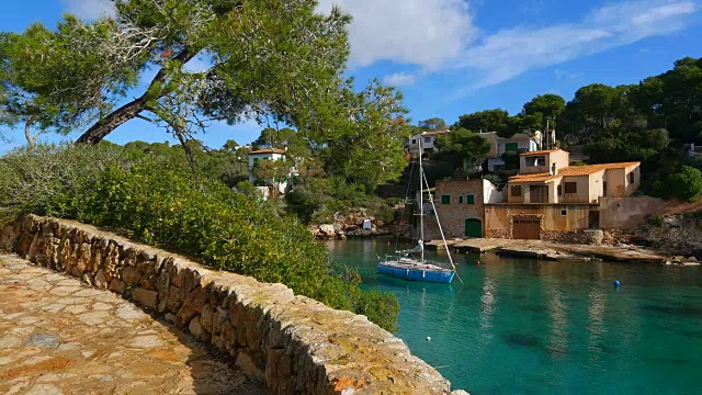 Cala Figuera湾，马略卡岛，巴利阿里群岛，西班牙，地中海，欧洲视频素材