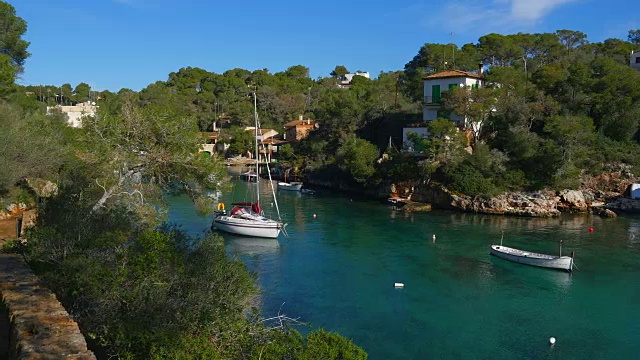 Cala Figuera湾，马略卡岛，巴利阿里群岛，西班牙，地中海，欧洲视频素材