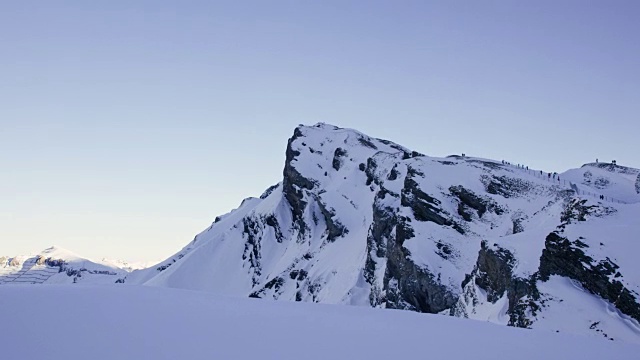 瑞士温根的雪山视频素材