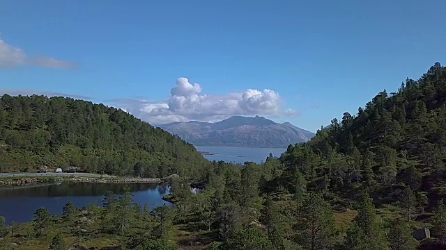 鸟瞰图美丽的自然挪威视频素材