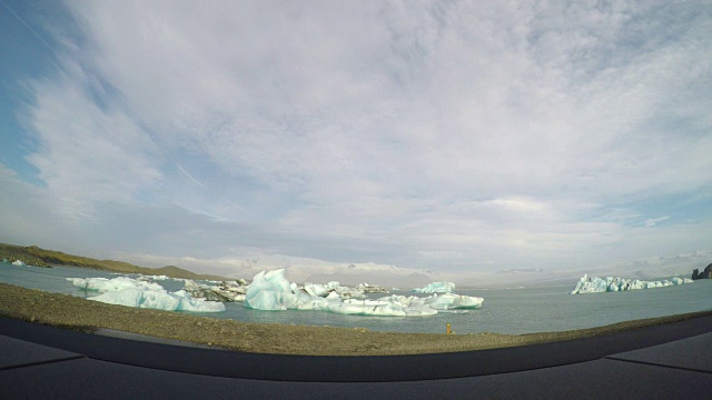 冰岛冰湖Jokulsarlon的夏日美景视频素材