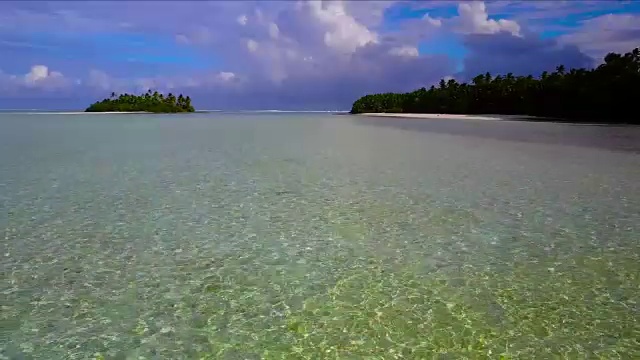 偏远热带岛屿海滩视频素材