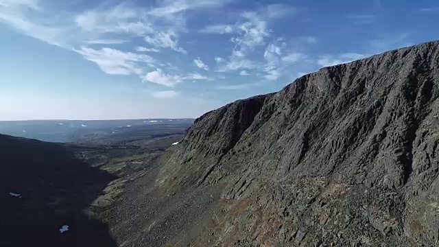 北落基山脉的山峰-北极的景观视频素材