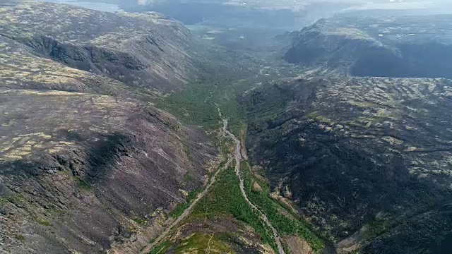 北落基山脉的山峰-北极的景观视频素材