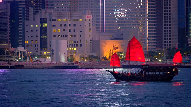 香港的天际线。中国香港视频素材