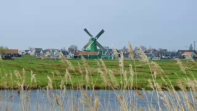 Zaanse Schans的风车视频素材