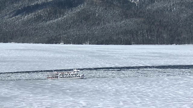 北海道阿kan湖上的冰块视频素材