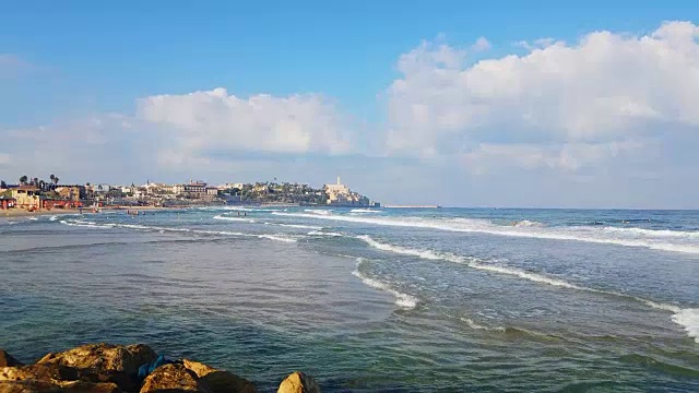 特拉维夫海滩-雅法(Yaffo)视频素材