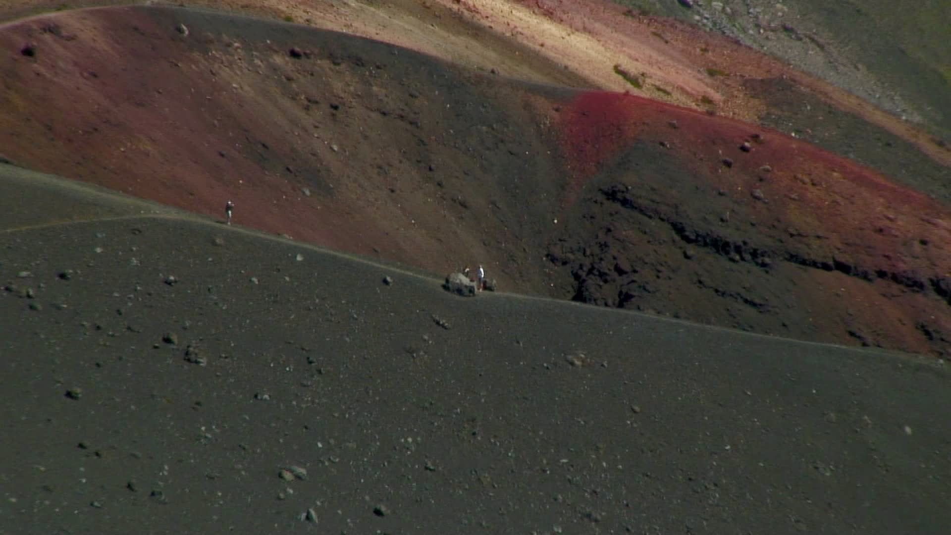 美国夏威夷毛伊岛，LS WS ZO哈雷阿卡拉火山口视频素材