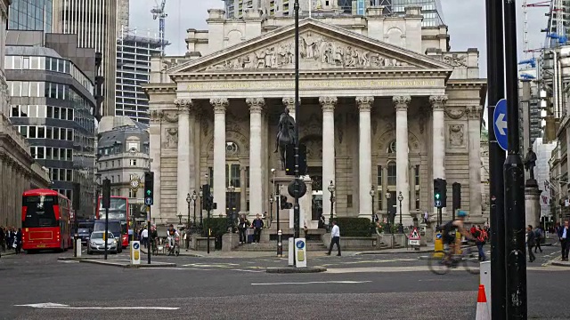 实时视频在伦敦证券交易所，英国视频素材