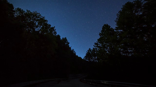 江原道汉白山国家公园万航宰山的星空视频素材