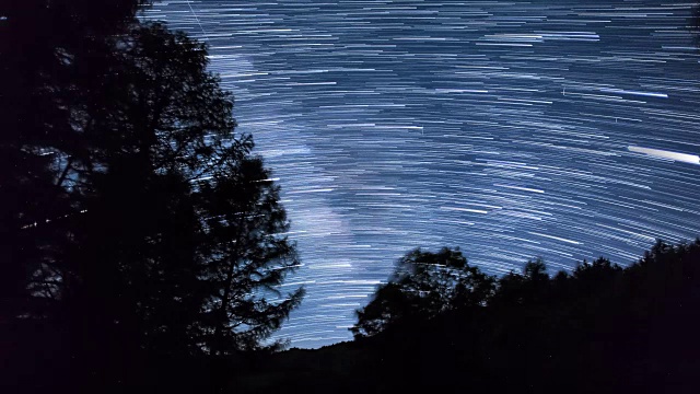 江原道汉白山国家公园万航宰山的星空视频素材