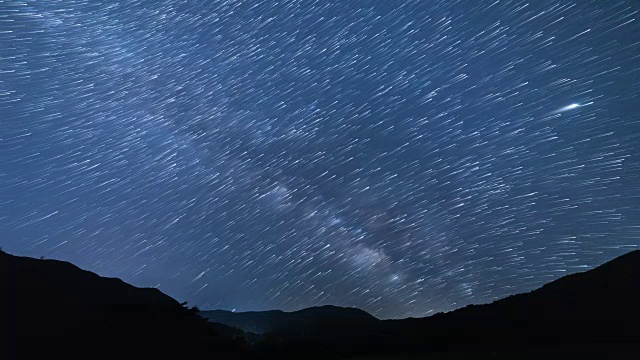 江原道汉白山国家公园万航宰山的星空视频素材