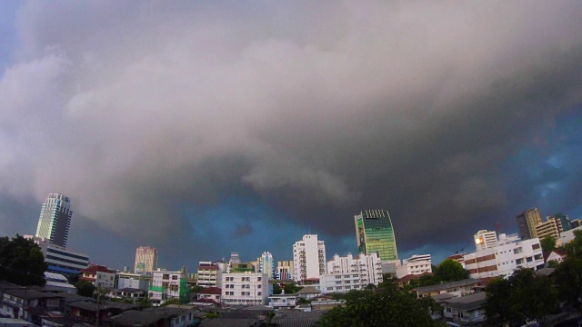 时间流逝日落天空曼谷市中心视频素材