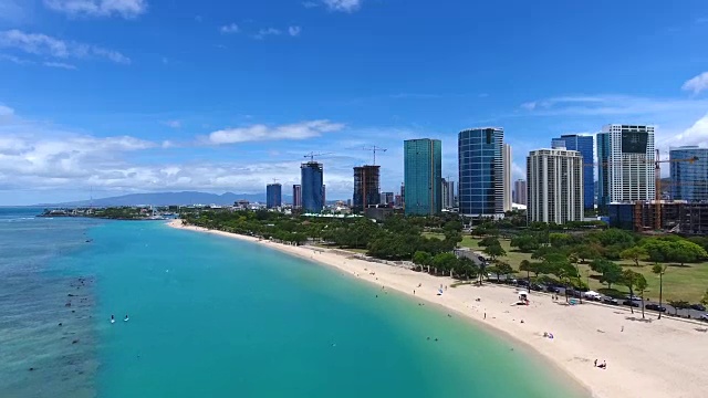 海滩鸟瞰图视频素材