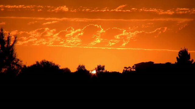 火红的夕阳(高清)视频素材