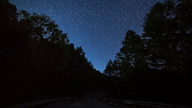 江原道汉白山国家公园万航宰山的星空视频素材