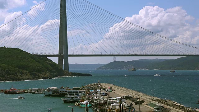 Yavuz苏丹Selim Bridge，火鸡，伊斯坦布尔视频素材