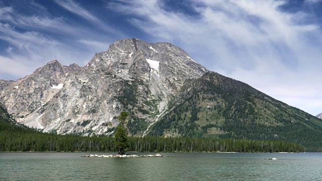 大提顿山脉的利湖和莫兰山的夏日美景视频素材