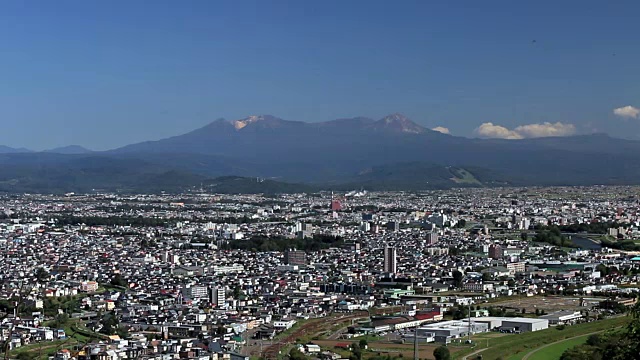 朝川市远眺视频素材