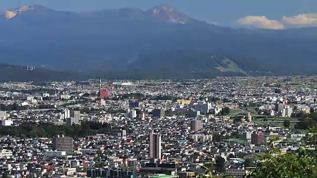 朝川市远眺视频素材