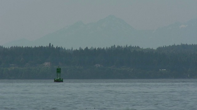 奥林匹克山脉和普吉特海湾视频素材