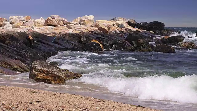 土耳其海滩上的风暴视频素材