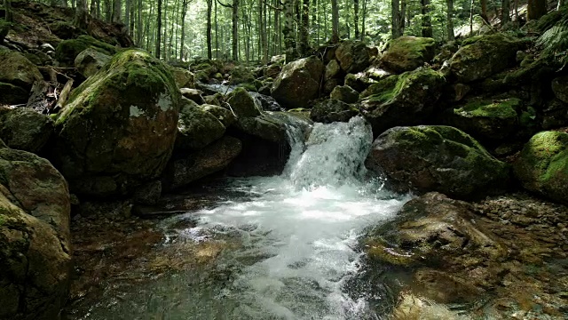 清新的山河流水视频素材