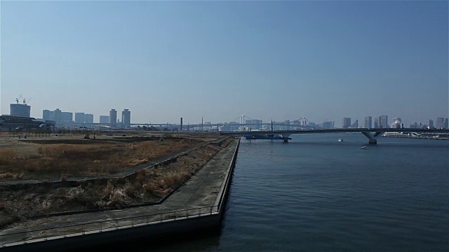 住田河东京湾，日本东京视频下载