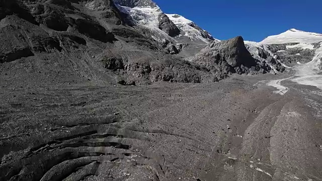 大格洛克纳冰川鸟瞰图，奥地利视频素材