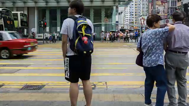 4K时光流逝:香港购物街视频素材