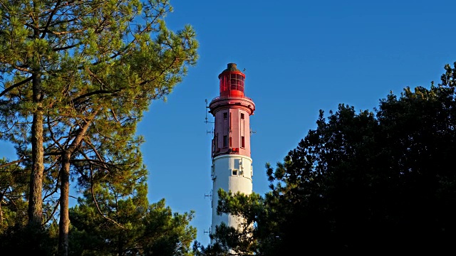 Cap Ferret灯塔，Lège-Cap-Ferret, archachon湾，吉伦德，法国视频素材