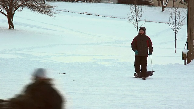 雪橇男孩08年视频素材