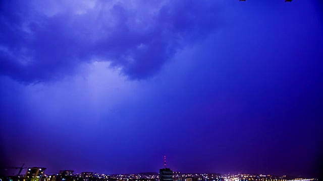 雷暴闪电延时视频素材