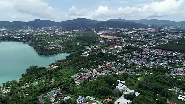 鸟瞰图普吉岛城市泰国视频素材