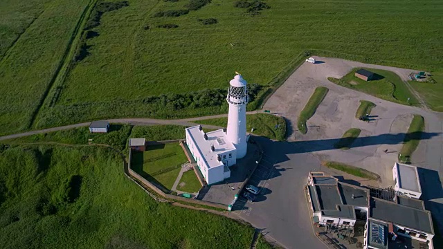 英格兰约克郡东里丁的Flamborough头灯塔视频素材