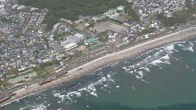 日本镰仓的空中交通堵塞视频素材