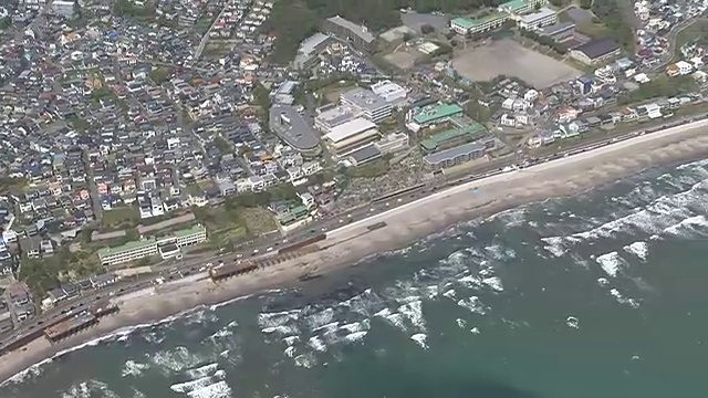 日本镰仓的空中交通堵塞视频素材