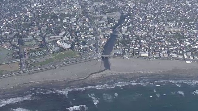 日本神奈川市镰仓市的航空视频素材