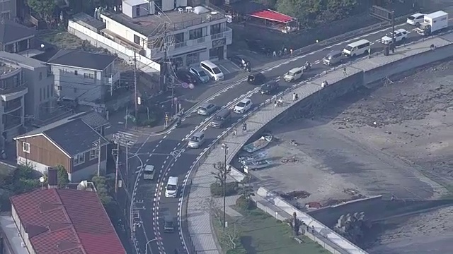 日本神奈川镰仓的空中交通堵塞视频素材