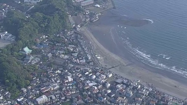 日本神奈川镰仓的空中交通堵塞视频素材