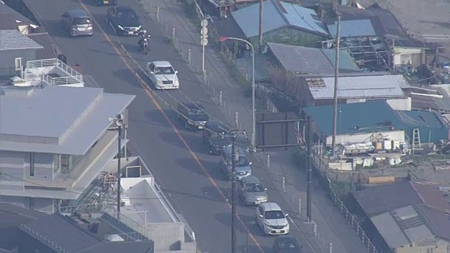 日本神奈川镰仓的空中交通堵塞视频素材