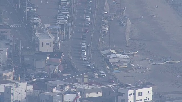 日本神奈川镰仓的空中交通堵塞视频素材