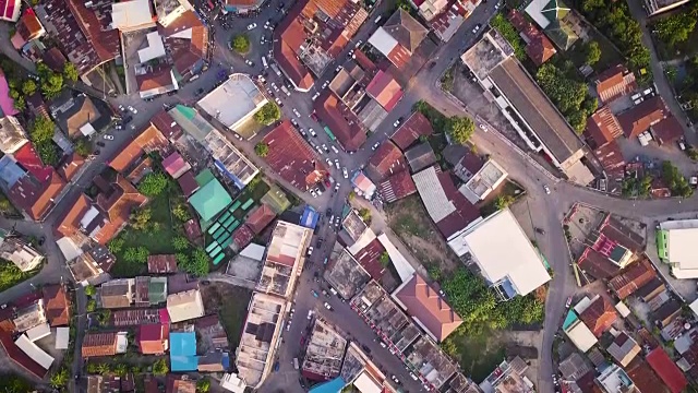 4K:鸟瞰图村庄，泰国视频素材